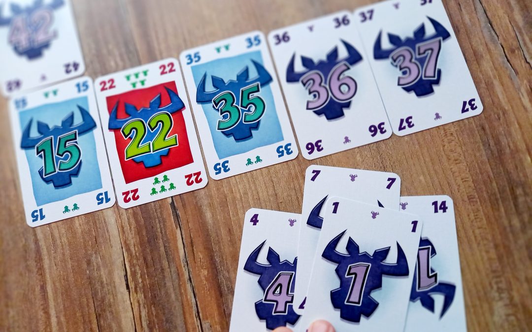 Photo du projet, cartes du jeu du 6 qui prend